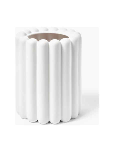 Cache-pot Mist, larg. 23 cm, Céramique, Blanc, mat, Ø 19 x haut. 23 cm