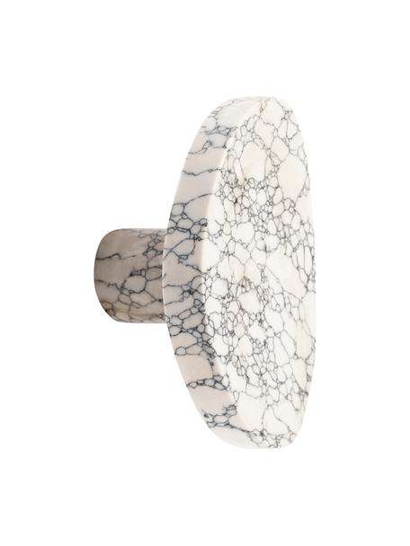 Patère en marbre Crackle, Marbre, Marbre blanc, larg. 7 x haut. 4 cm