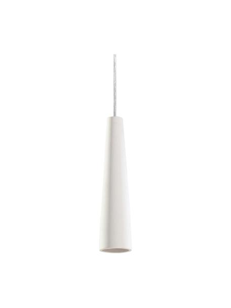 Lámpara de techo pequeña de cerámica Alverna, Pantalla: cerámica, Anclaje: metal recubierto, Cable: plástico, Blanco, Ø 8 x 32 cm
