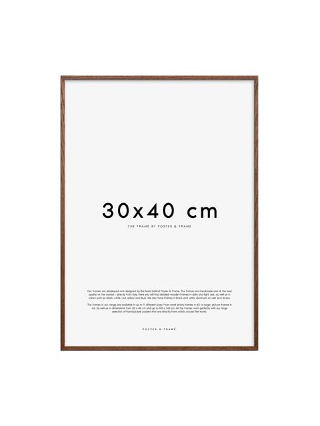 Cornice fatta a mano Explore, varie dimensioni, Cornice: legno di pino, oliato, cr, Legno scuro, 30 x 40 cm
