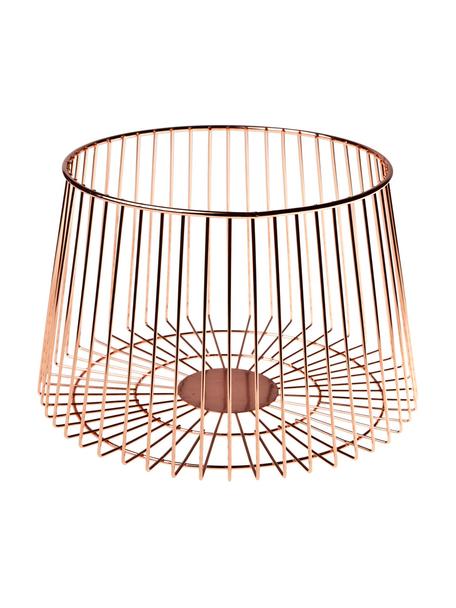 Kosz do przechowywania Basket, Stal nierdzewna, powlekana, Odcienie miedzi, Ø 24 x W 16 cm