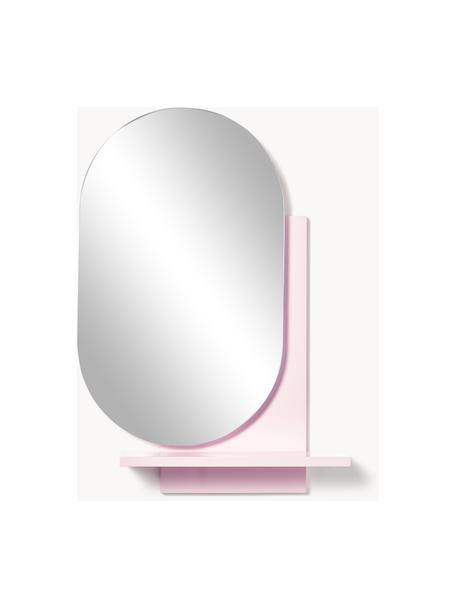 Miroir mural avec étagère Sorin, Rose pâle, larg. 55 x haut. 79 cm