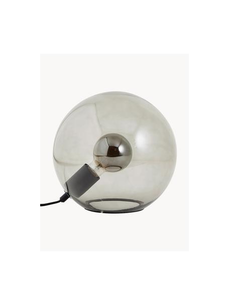 Kleine glazen tafellamp Belado, Lampenkap: glas, Grijs, transparant, Ø 25 x H 24 cm