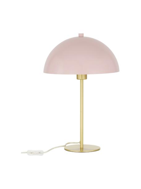 Lampa stołowa Matilda, Jasny różowy, odcienie mosiądzu, Ø 29 x W 45 cm