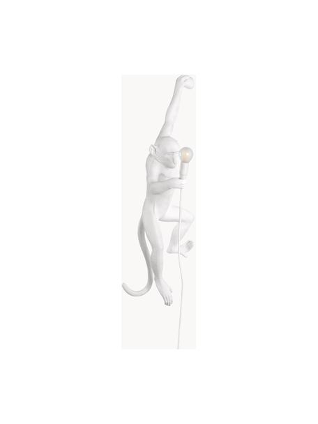 Design wandlamp Monkey, Lamp: kunsthars, Wit, B 37 x H 77 cm