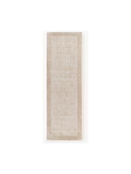Glanzende loper Kari, 100% polyester, GRS-gecertificeerd, Beige, B 80 x L 250 cm