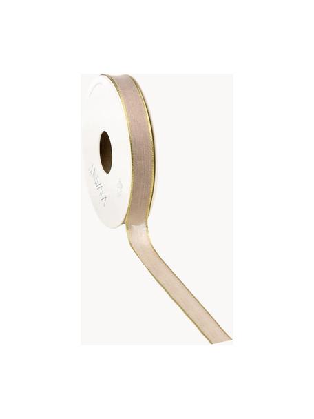 Geschenkband Batiste, 55% Rayon, 45% Polyester, Taupe, Goldfarben, B 3 x L 1500 cm