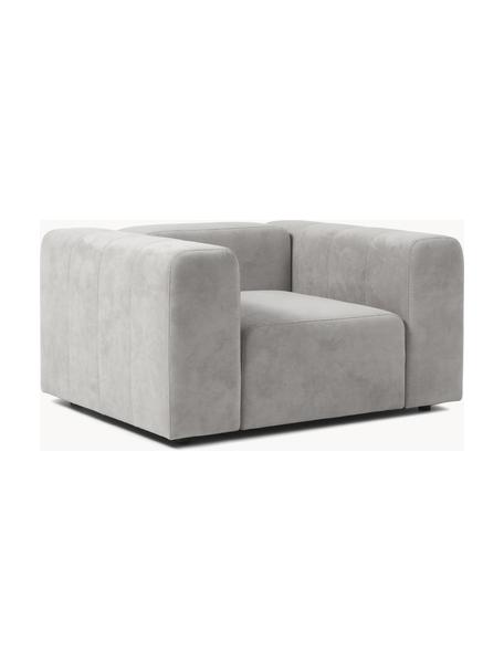 Fauteuil Lena, Tissu gris clair, larg. 134 x prof. 106 cm