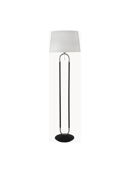 Lámpara de lectura de terciopelo Satina, Pantalla: terciopelo, Blanco, negro, plateado, Ø 45 x Al 161 cm