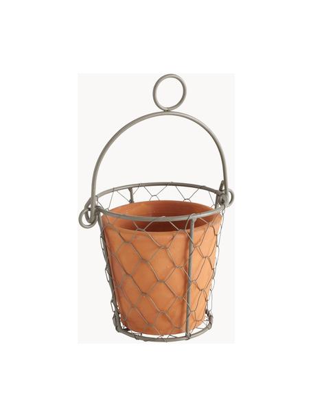 Osłonka na doniczkę XS Turino, Terakota, metal, Ø 12 x W 12 cm