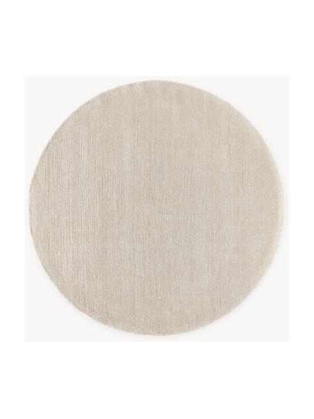 Tappeto rotondo a pelo corto tessuto a mano Ainsley, 60% poliestere certificato GRS
40% lana, Beige chiaro, Ø 150 cm (taglia M)