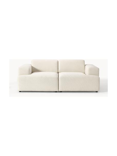 Sofá Melva (2 plazas), Tapizado: 100% poliéster Alta resis, Estructura: madera de pino y abeto ma, Patas: plástico Este producto es, Tejido blanco Off White, An 198 x F 101 cm