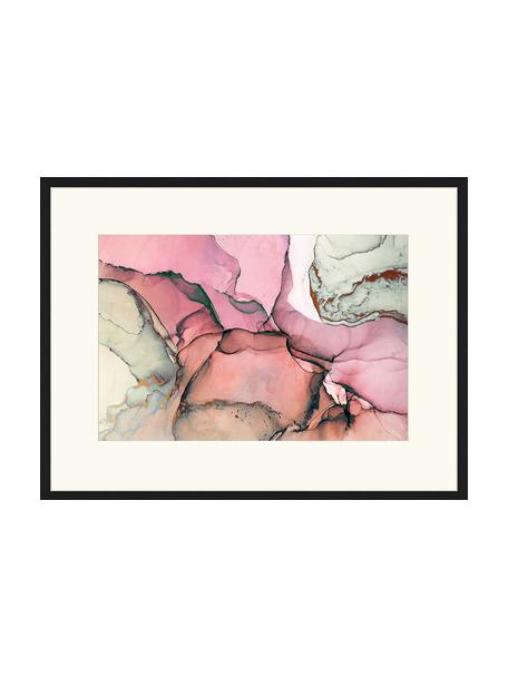 Gerahmter Digitaldruck Abstract Art I, Bild: Digitaldruck auf Papier, , Rahmen: Holz, lackiert, Front: Plexiglas, Mehrfarbig, 83 x 63 cm