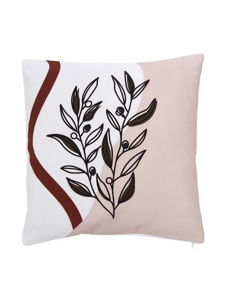 Kussenhoes Opoku met zomers motief van biokatoen, 100% biokatoen, GOTS-gecertificeerd, Multicolour, B 45 x L 45 cm