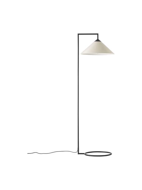 Lámpara de lectura Iris, Pantalla: lino (100% poliéster), Cable: cubierto en tela, Negro, Ø 45 x Al 160 cm