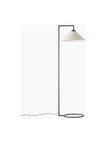 Lámpara de lectura Iris, Pantalla: lino (100% poliéster), Cable: cubierto en tela, Beige, negro, Al 160 cm