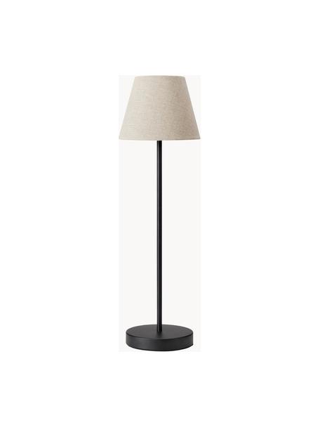 Grosse Tischlampe Cozy, Lampenschirm: Textil, Beige, Schwarz, Ø 18 x H 63 cm