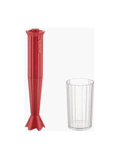 Stabmixer Plissé mit Becher, Thermoplastisches Harz, Rot, Set mit verschiedenen Größen
