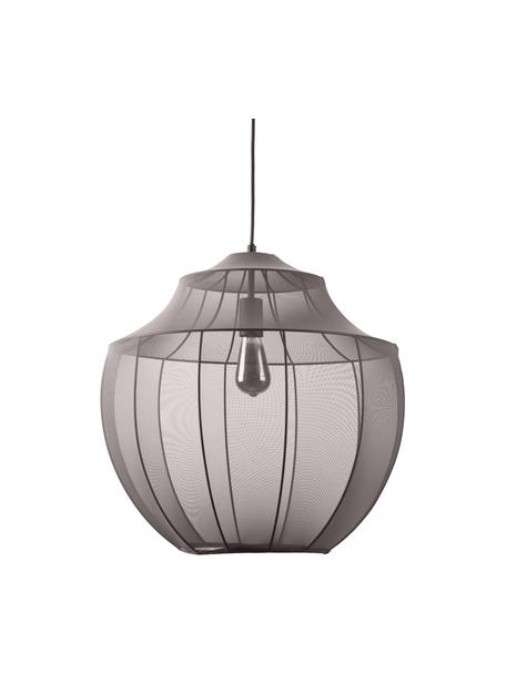 Lámpara de techo Beau, Anclaje: metal con pintura en polv, Pantalla: tela, Cable: cubierto en tela, Gris, Ø 52 x Al 52 cm