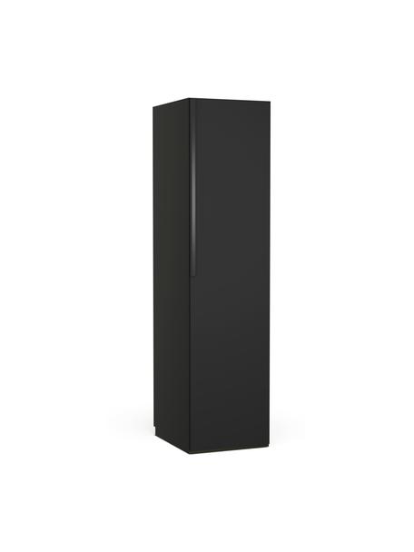 Armario modular Leon, 1 puerta (50 cm), diferentes variantes, Estructura: aglomerado con certificad, Madera, negro, An 50 x Al 200 cm, interior Basic