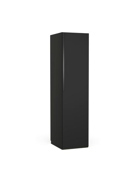 Modulaire draaideurkast Leon in zwart, 50 cm breed, diverse varianten, Frame: spaanplaat, FSC-gecertifi, Hout, zwart, Basis interieur, hoogte 200 cm