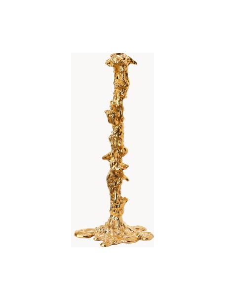 Kovový svietnik Drip, Potiahnutý kov, Odtiene zlatej, Š 22 x V 50 cm