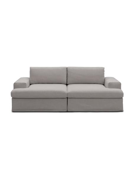 Modulares Sofa Russell (2-Sitzer) in Grau, Bezug: 100% Baumwolle Der strapa, Gestell: Massives Kiefernholz FSC-, Füße: Kunststoff, Stoff Grau, 206 x 77 cm
