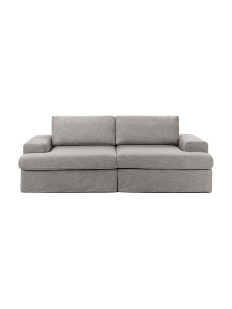 Modulares Sofa Russell (2-Sitzer) in Grau, Bezug: 100% Baumwolle Der strapa, Gestell: Massives Kiefernholz FSC-, Füße: Kunststoff, Webstoff Grau, B 206 x H 77 cm