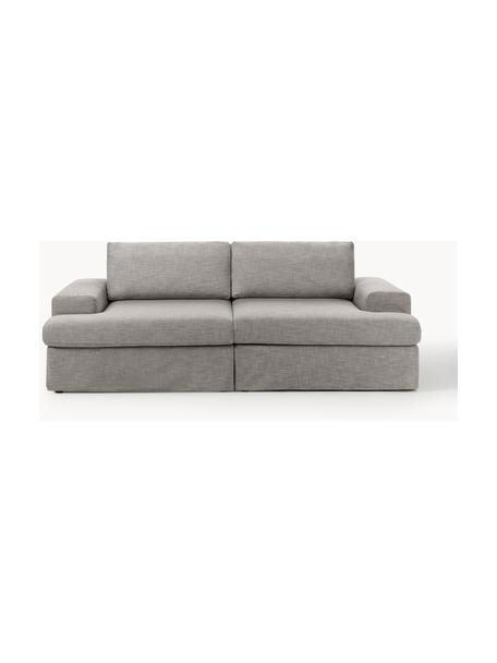 Modulares Sofa Russell (3-Sitzer) mit abnehmbaren Bezügen, Bezug: 100% Baumwolle Der strapa, Gestell: Massives Kiefernholz, Spe, Füße: Kunststoff Dieses Produkt, Webstoff Grau, B 206 x T 103 cm