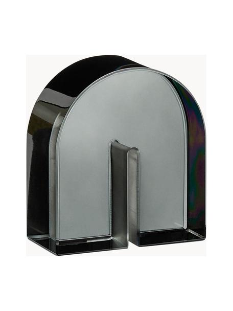 Sujetalibros artesanal Arch, Cristal, Gris transparente, An 10 x F 11 cm