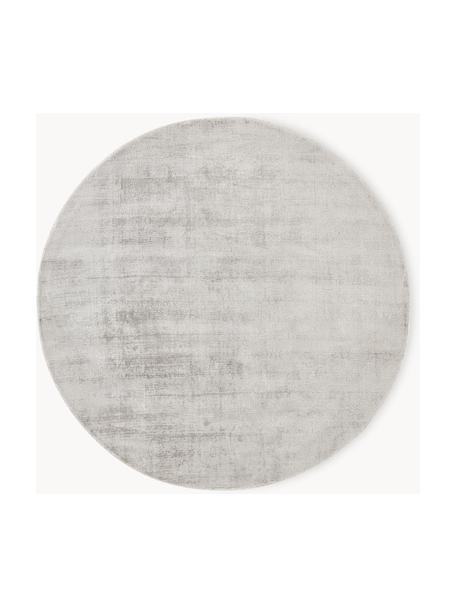 Tapis rond en viscose tissé main Jane, Grège, Ø 150 cm (taille M)