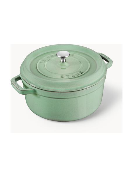 Casseruola rotonda in ghisa La Cocotte, Ghisa smaltata, Verde salvia lucido, Ø 24 x Alt. 15 cm, 3,8 l