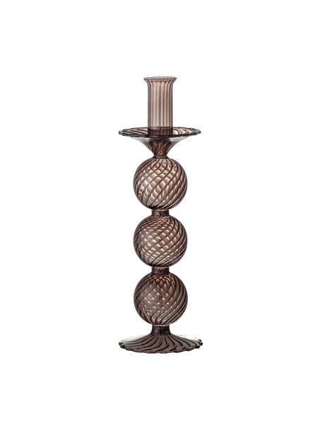 Candelabro de vidrio Daq, Vidrio, Lila, Ø 8 x Al 27 cm