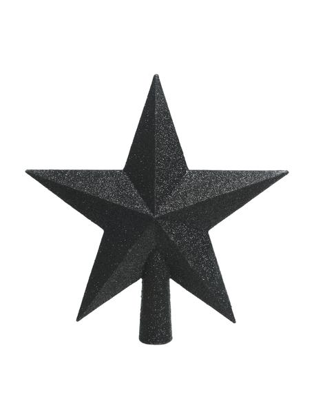 Onbreekbare Morning Star kerstboom topper, Ø 19 cm, Kunststof, Glanzend zwart, B 19 x H 19 cm