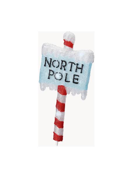 LED lichtobject North Pole H 93 cm, met stekker, Kunststof, Rood, blauw, wit, B 35 cm x H 93 cm