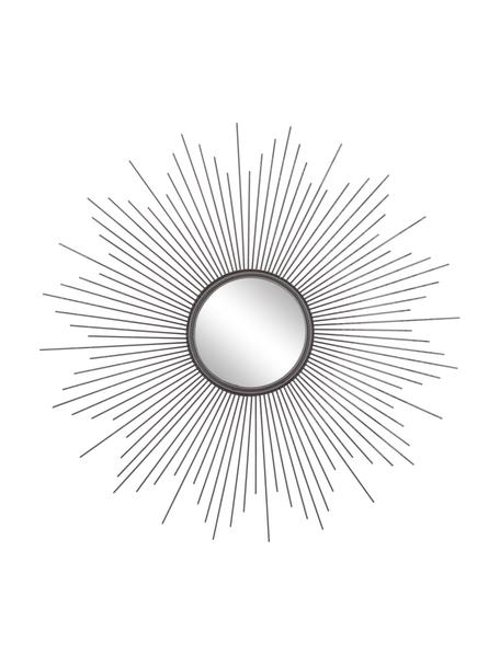 Miroir mural soleil noir Ella, Noir, Ø 104 x prof. 3 cm