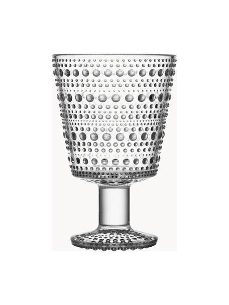 Wijnglazen Kastehelmi, 2 stuks, Glas, Transparant, Ø 8 x H 13 cm, 260 ml