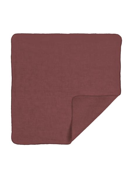 Servilleta de lino Gracie, 100% lino, Rojo oscuro, An 45 x L 45 cm