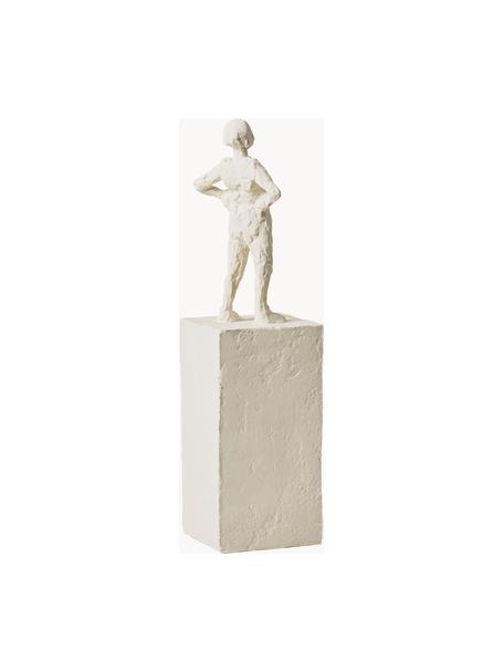 Figura decorativa Astro: Löwe, Cerámica de gres, Off White, An 8 x Al 30 cm