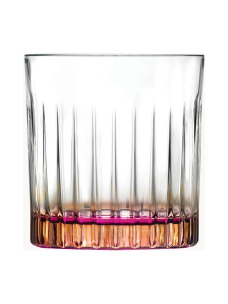 Sklenice z křišťálu Luxion Gipsy, 6 ks, Křišťál Luxion, Transparentní, měděná, růžová, Ø 8 cm, V 9 cm, 360 ml