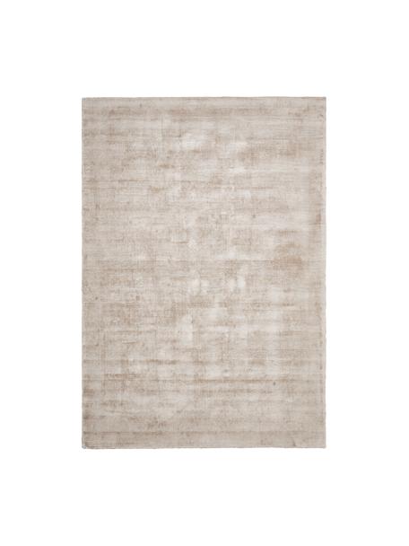 Tappeto in viscosa beige tessuta a mano Jane, Retro: 100% cotone, Beige, Larg. 80 x Lung. 150 cm (taglia XS)