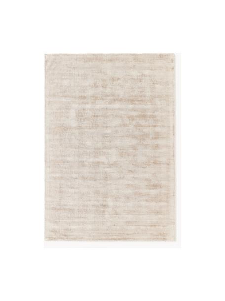 Ručně tkaný viskózový koberec Jane, Světle béžová, Š 80 cm, D 150 cm (velikost XS)