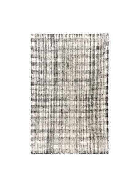 Handgeweven laagpolig vloerkleed Mansa, 56% wol, RWS-gecertificeerd, 44% viscose, Zwart, crèmewit, B 120 x L 180 cm (maat S)
