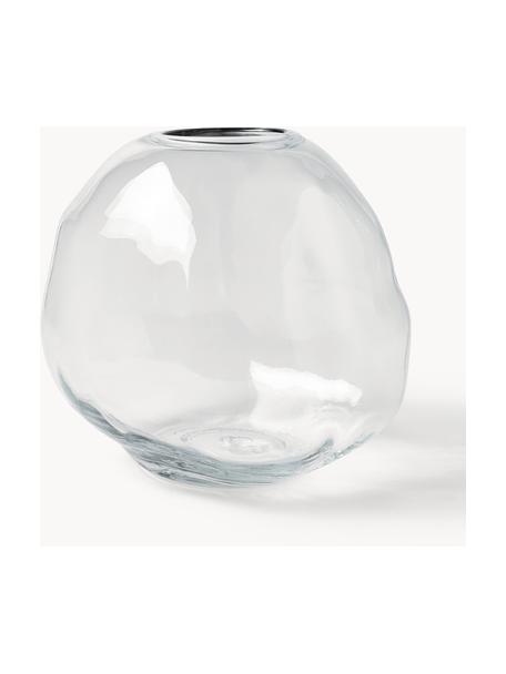Sklenená váza Pebble, V 20 cm, Sklo, Priehľadná, Ø 20 x V 20 cm