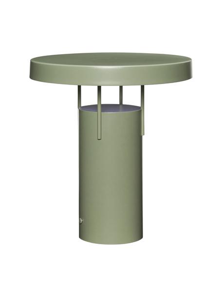 Stmievateľná vonkajšia LED stolová lampa s dotykovou funkciou Bring Me, Potiahnutá oceľ, Zelená, Ø 25 x V 28 cm