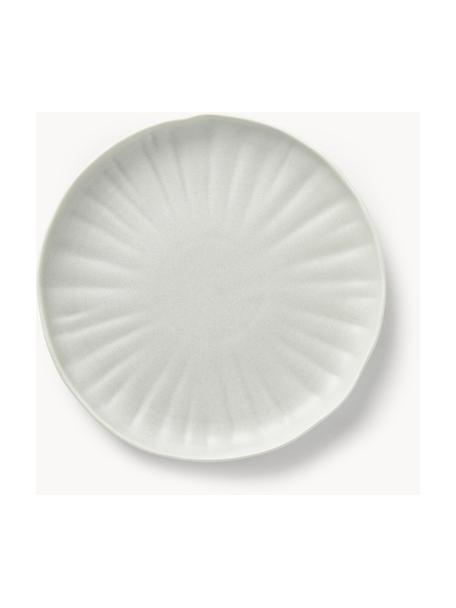 Assiettes plates en porcelaine mate Sali, 4 pièces, Porcelaine, Gris clair, Ø 27 x haut. 3 cm