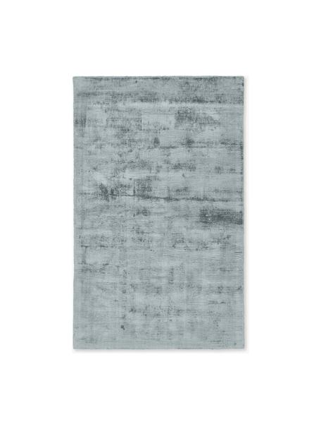 Tapis en viscose tissé main Jane, Gris-bleu, larg. 120 x long. 180 cm (taille S)