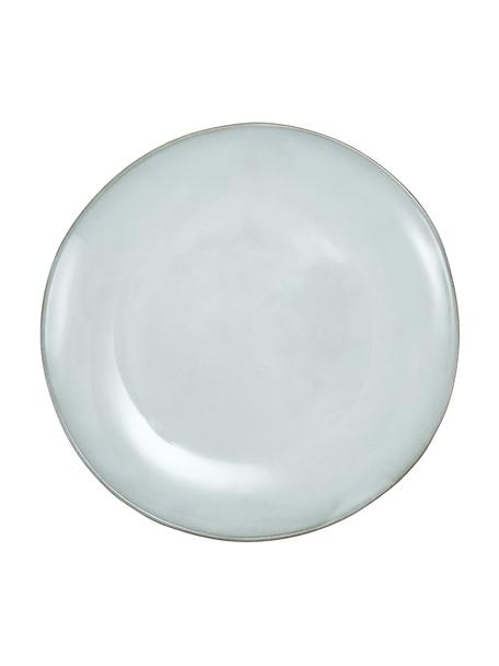 Ručne vyrobený plytký tanier z kameniny Thalia, 2 ks, Kamenina, Modrosivá, Ø 27 cm