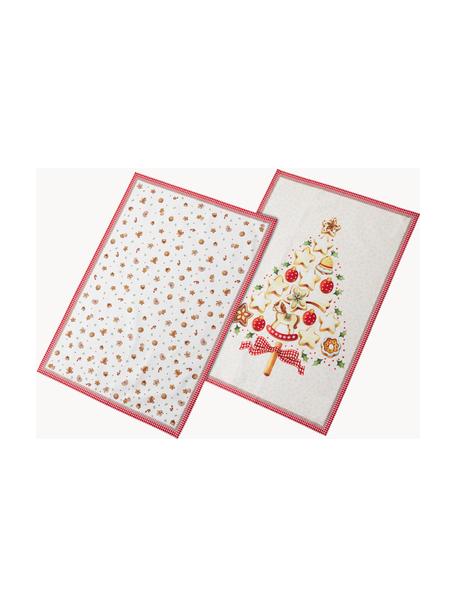 Sada kuchyňských utěrek Winter Bakery Delight, 2 díly, 100 % bavlna, Červená, bílá, více barev, Š 50 cm, D 70 cm