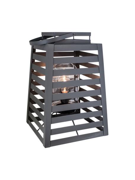 Vloerlamp Yankton met stekker, Lamp: gepoedercoat metaal, Diffuser: glas, Grijs, B 30 x H 60 cm